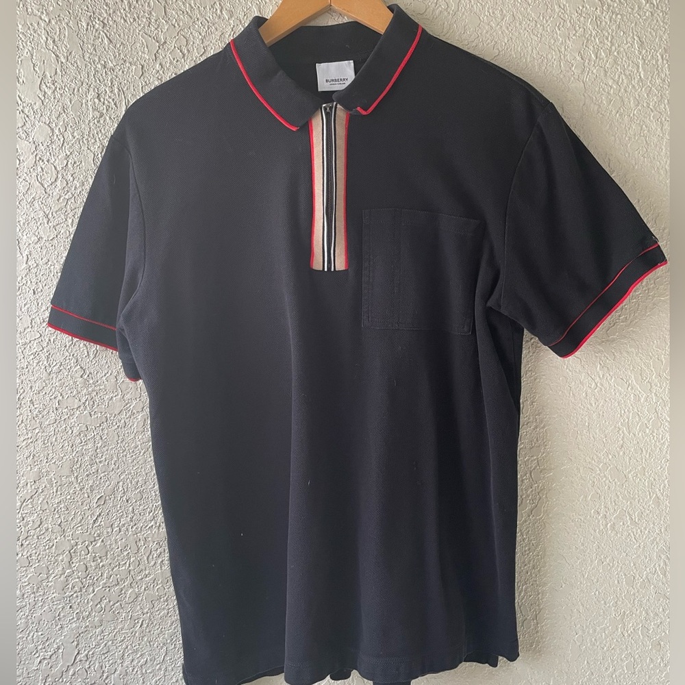 Burberry Men’s Zip Up Polo